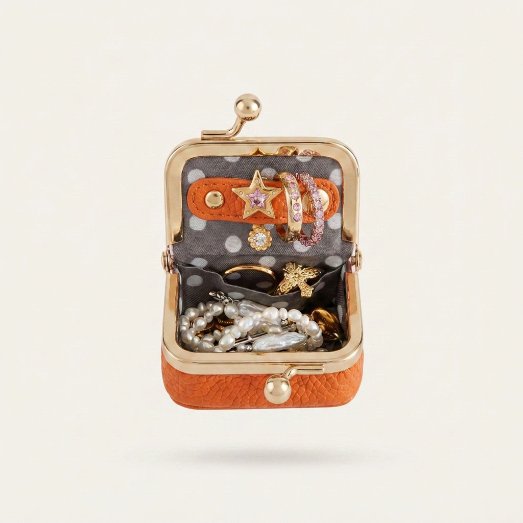 Mini Jewelry Pouch Orange