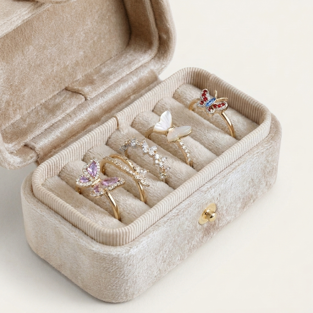 Mini Jewelry box Soft Cream